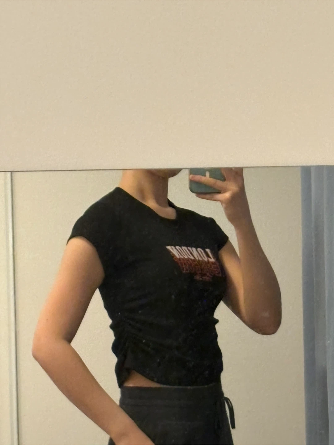 Black Rushed Side Tee - photo 3