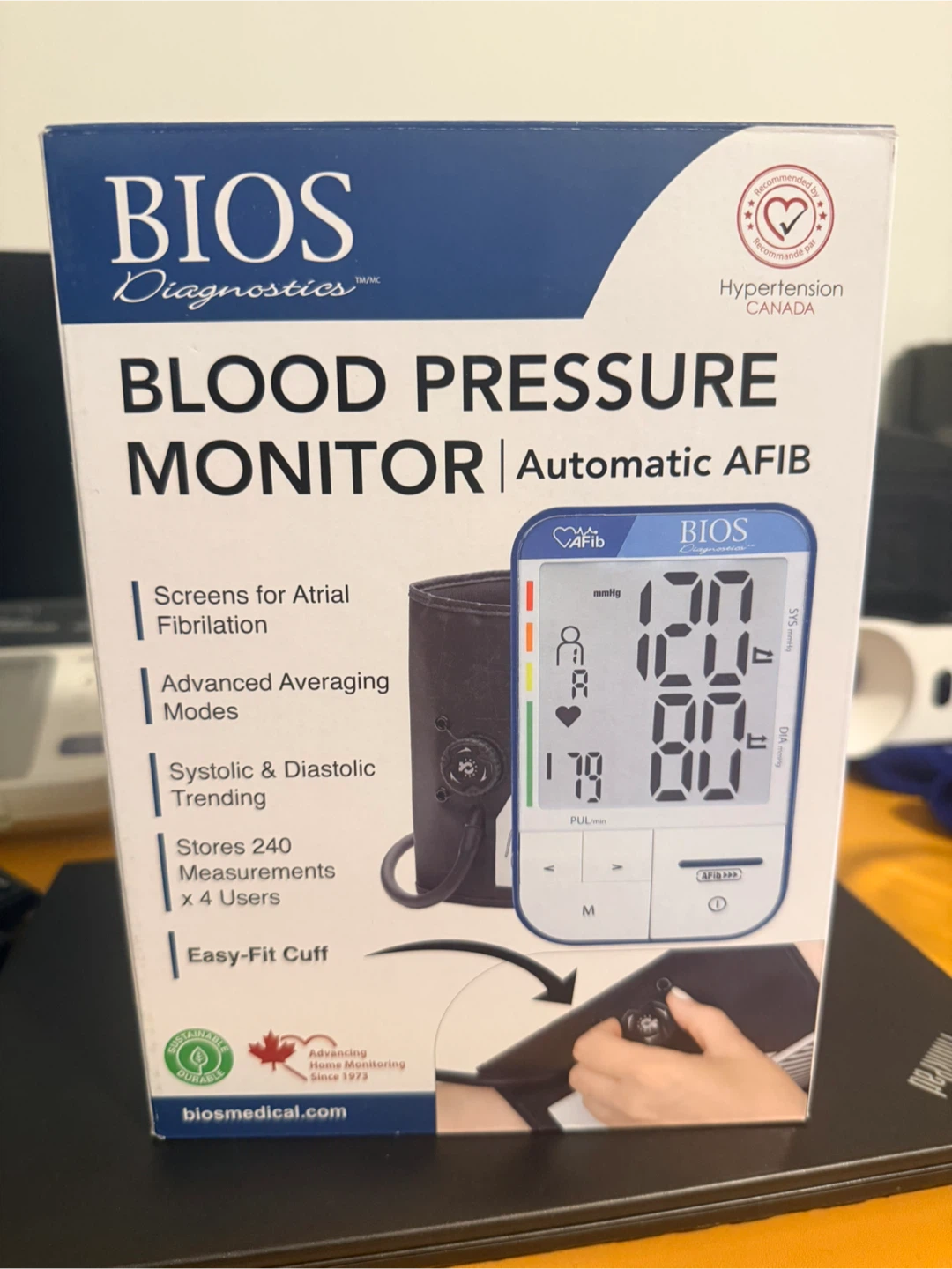 BIOS Diagnostics Automatic Blood Pressure Monitor