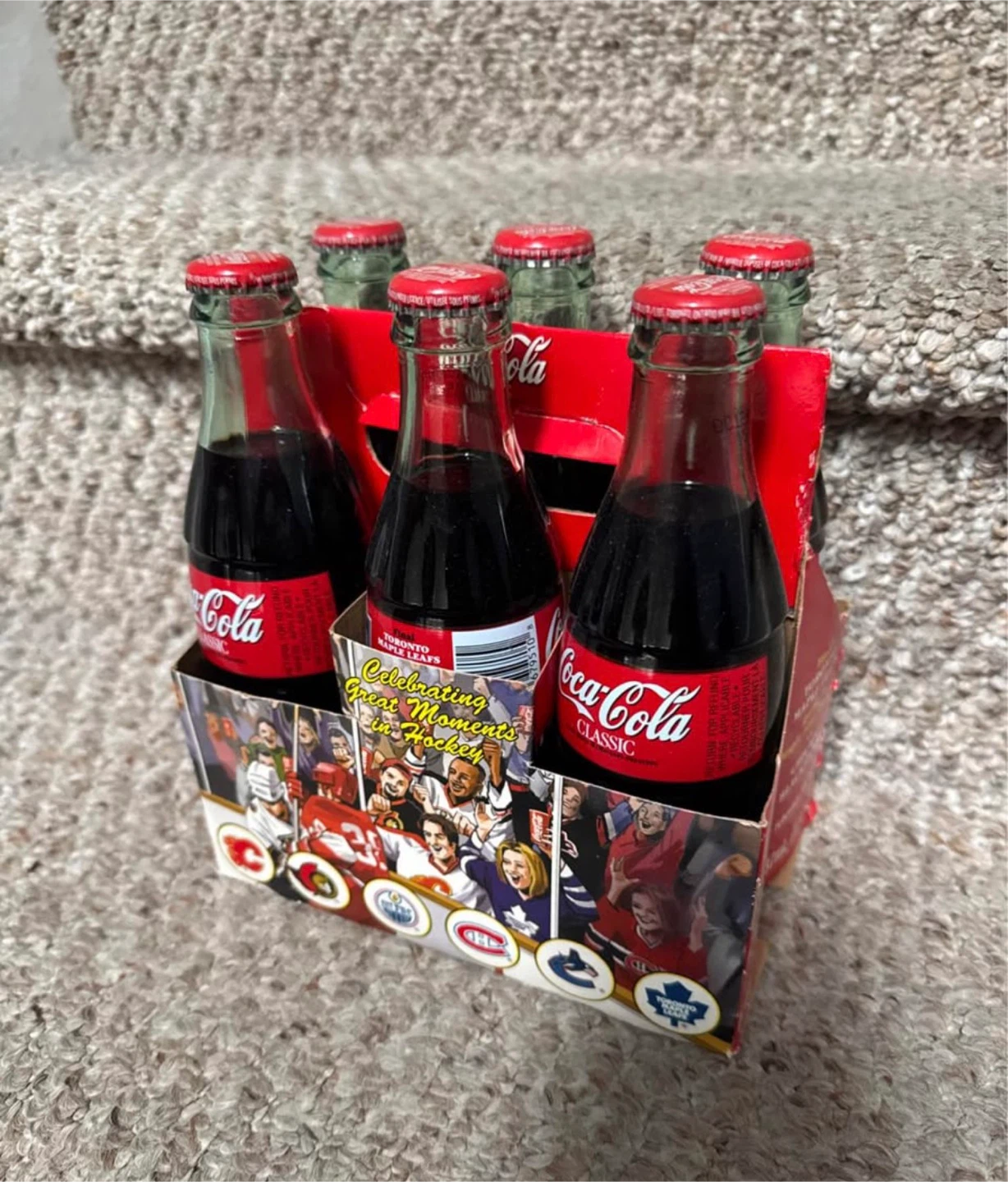 Coca-Cola Classic 6pk Toronto Maple Leafs Commemorative Bottles