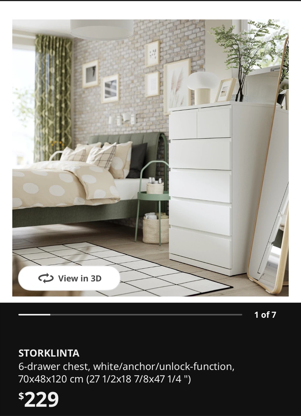 STORKLINTA 6-drawer chest - photo 2