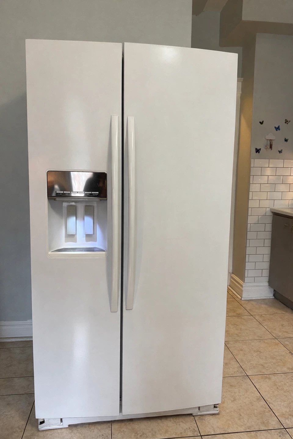 White Side-by-Side Refrigerator