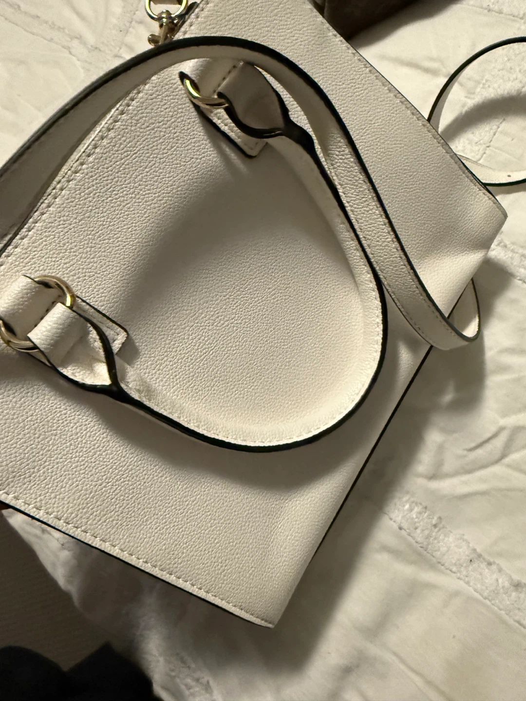 ALDO White Top Handle Satchel Handbag with Scarf - photo 2