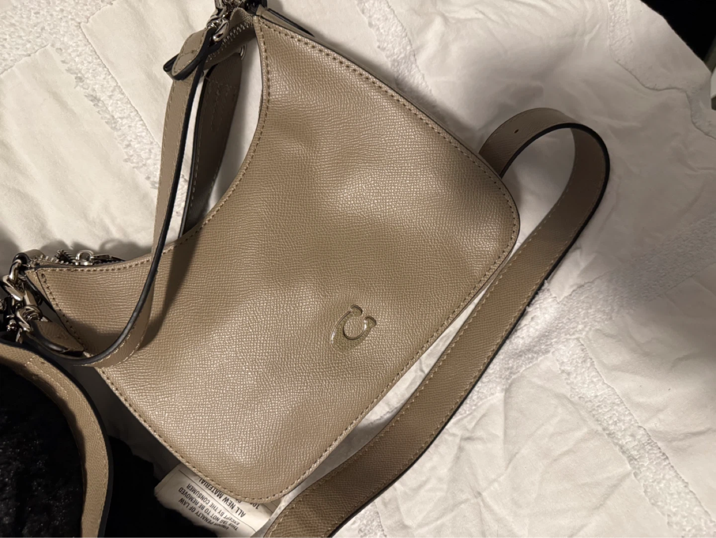 Coach Beige Leather Shoulder Bag and Coach side bag handle