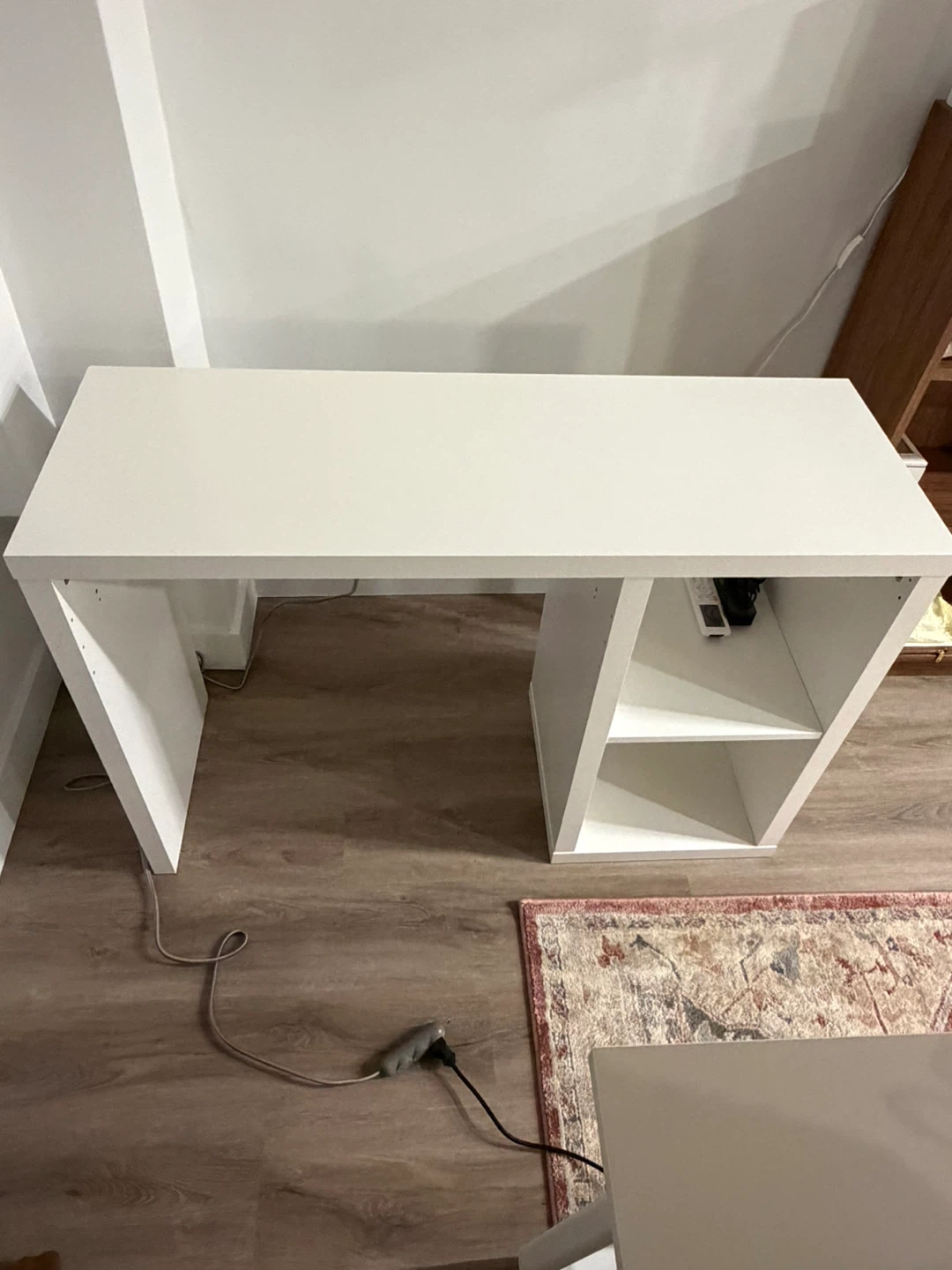 White Desk with Shelving - photo 2