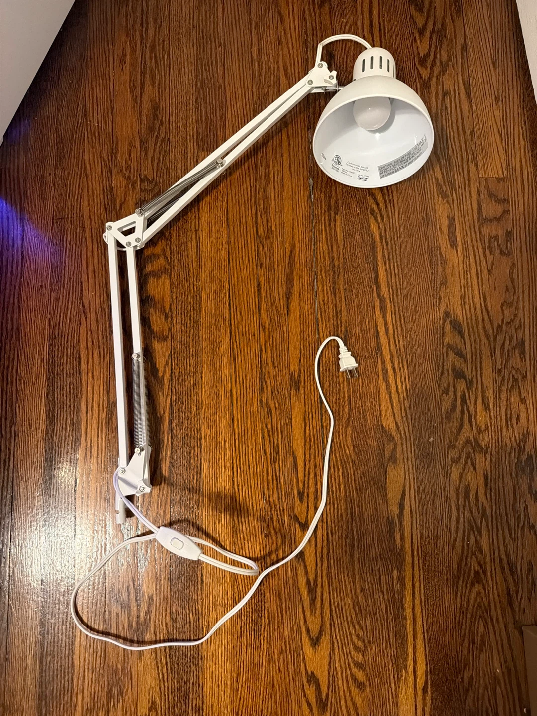 White Swing Arm Desk Lamp