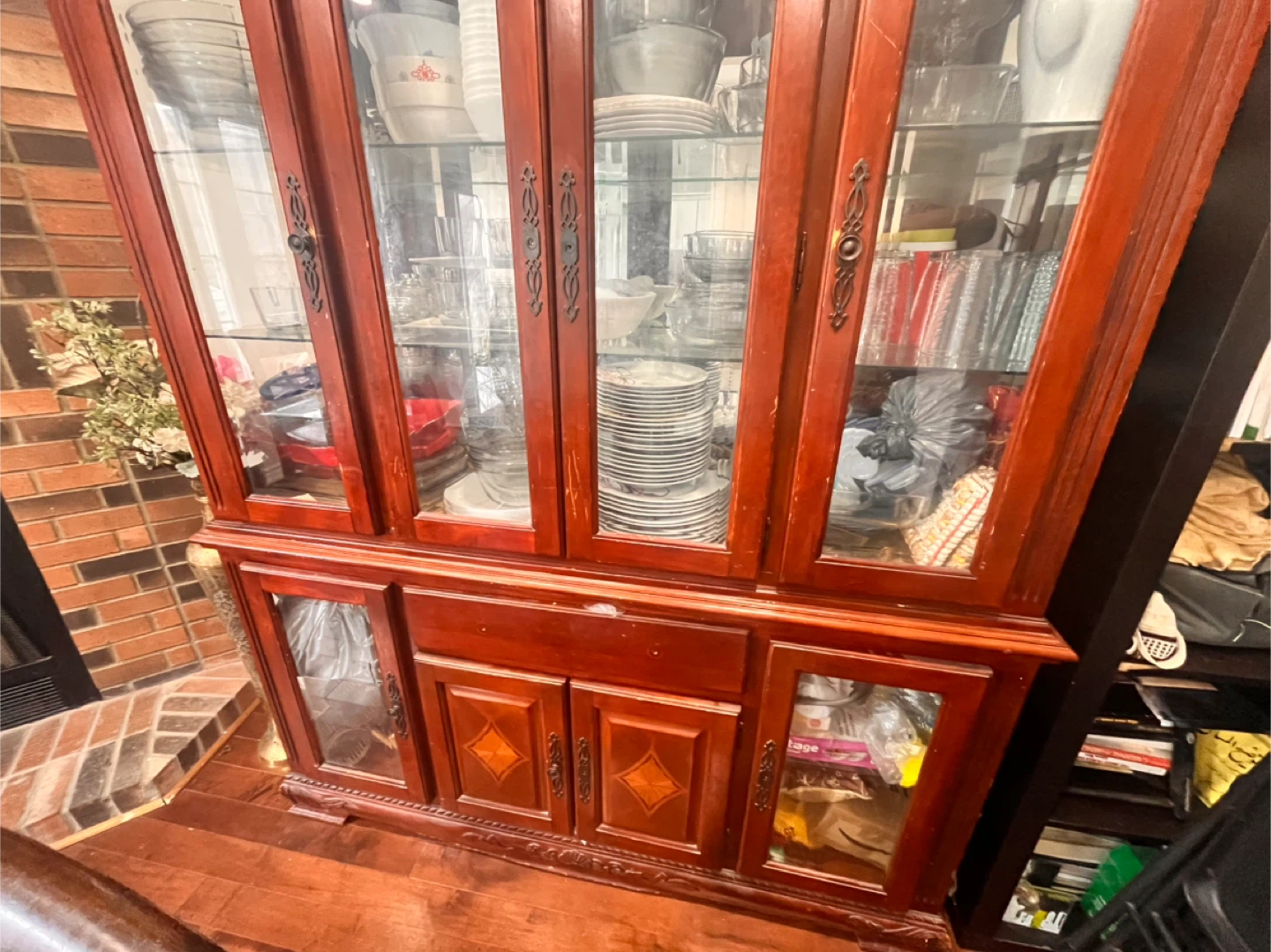 Wooden China Cabinet with Glass Doors - photo 4