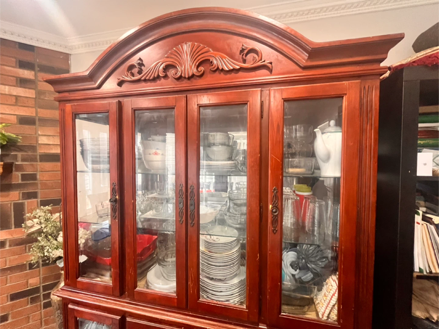 Wooden China Cabinet with Glass Doors - photo 3