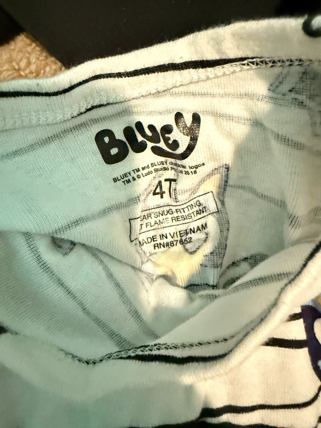 Bluey Pajamas Size 4T - photo 2
