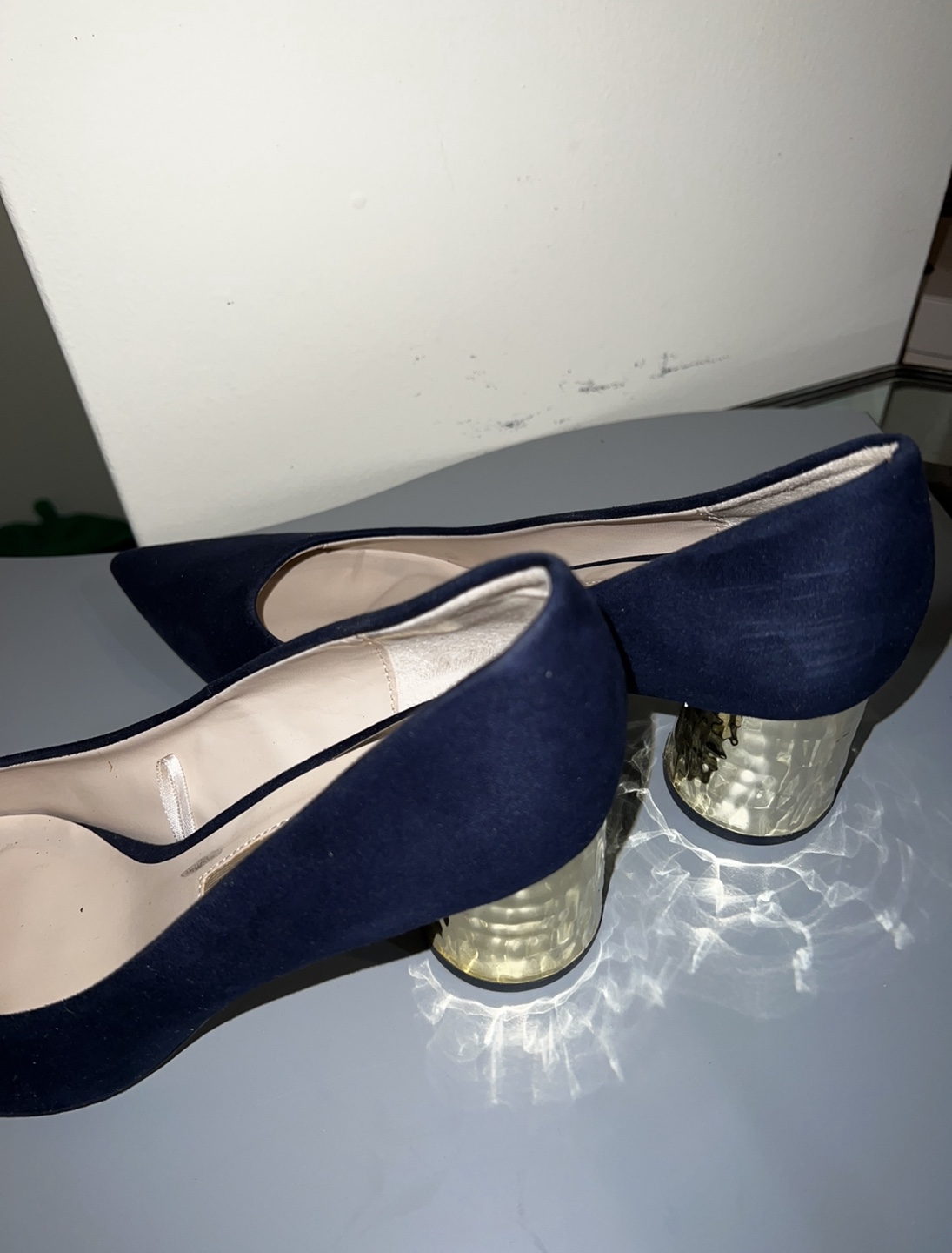 Zara Basic Navy Blue Heels - Size 38 - photo 2