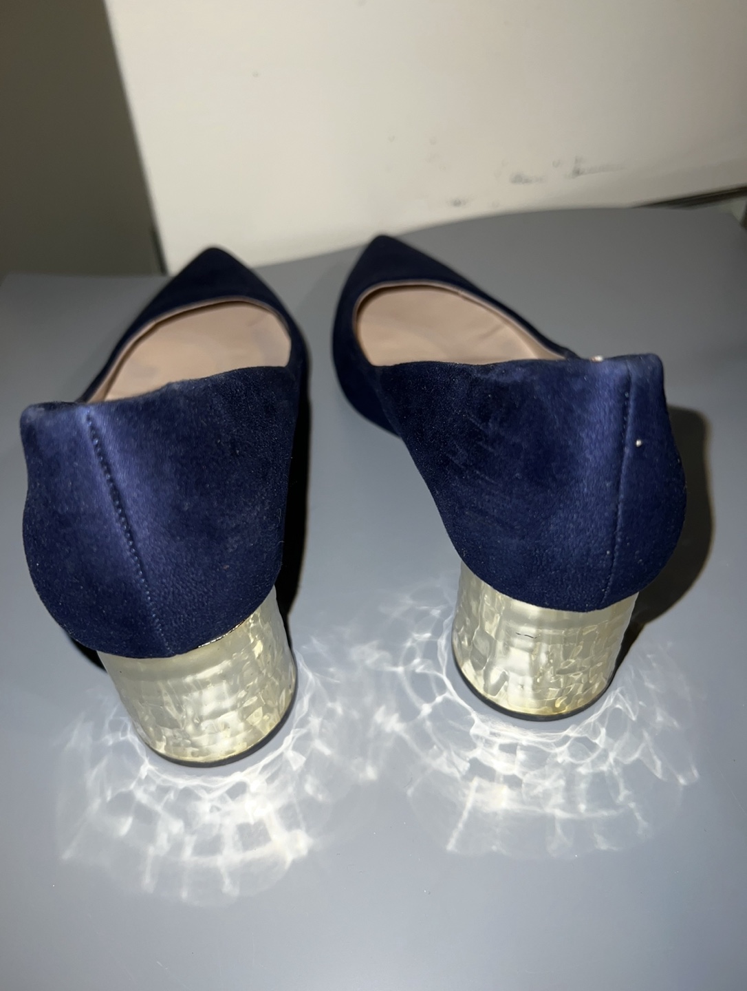 Zara Basic Navy Blue Heels - Size 38 - photo 3