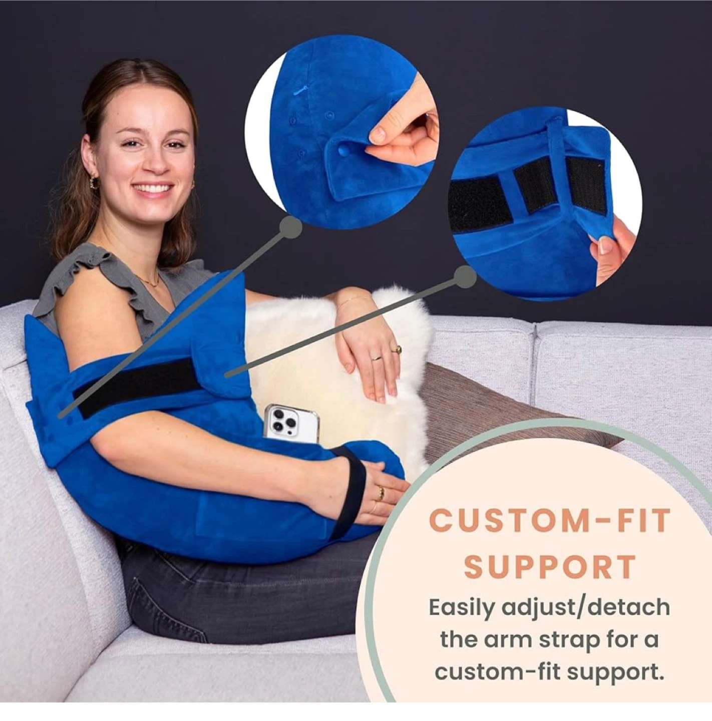 Blue Arm Sling Support Pillow