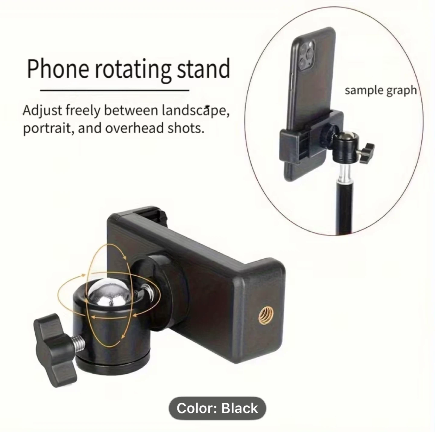 A Universal Gimbal Phone Holder Tripod Accessory