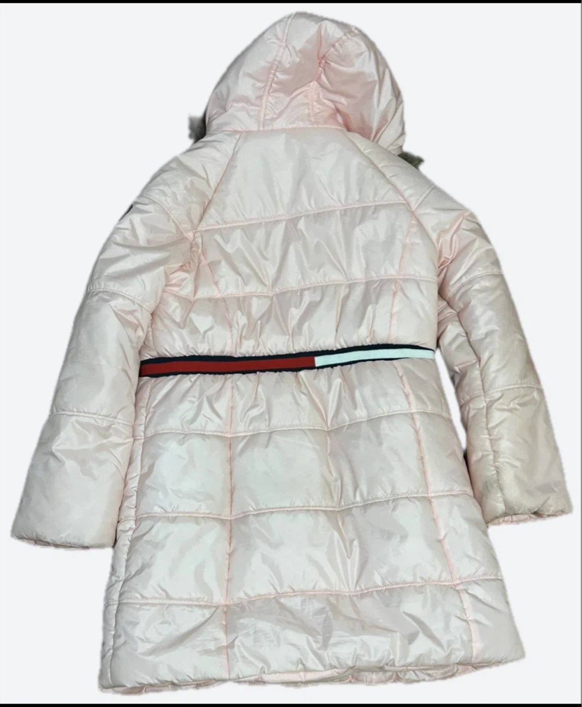Tommy Hilfiger Pink Puffer Coat with Fur Hood 🥕 - photo 2