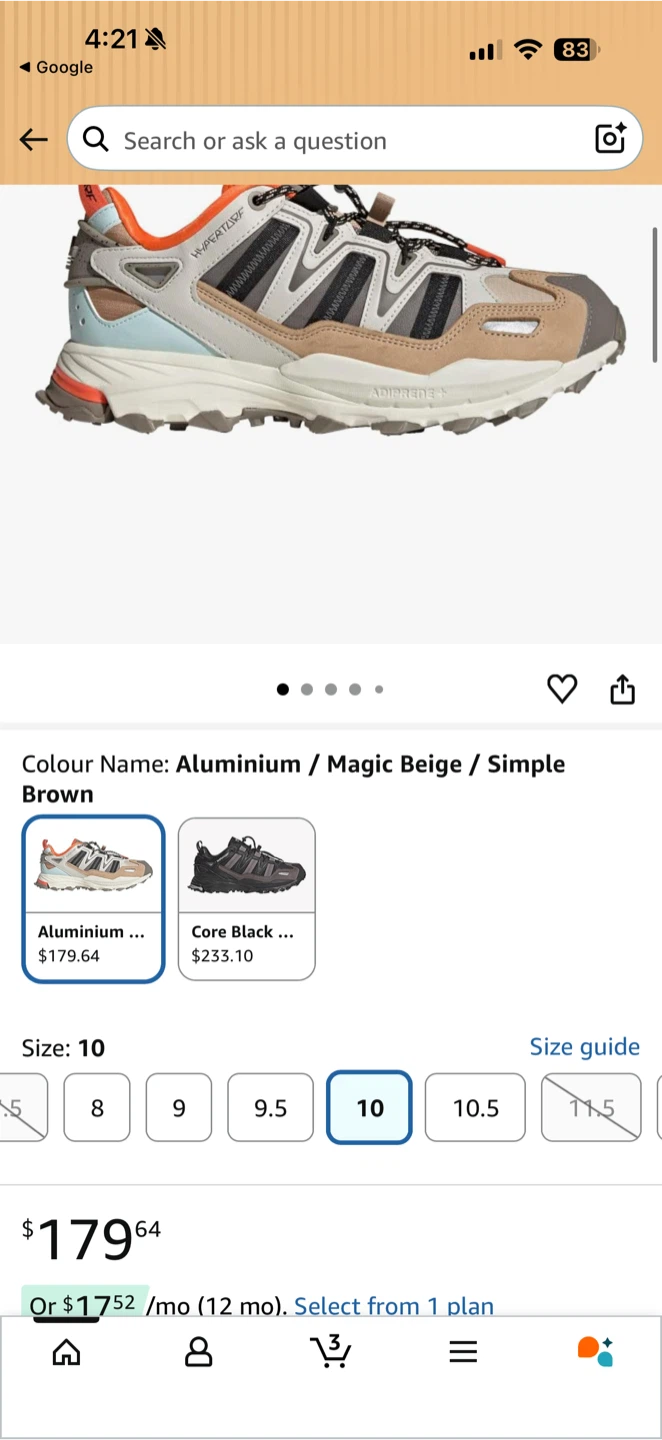 Adidas mens Hyperturf adventure sneakers - photo 3