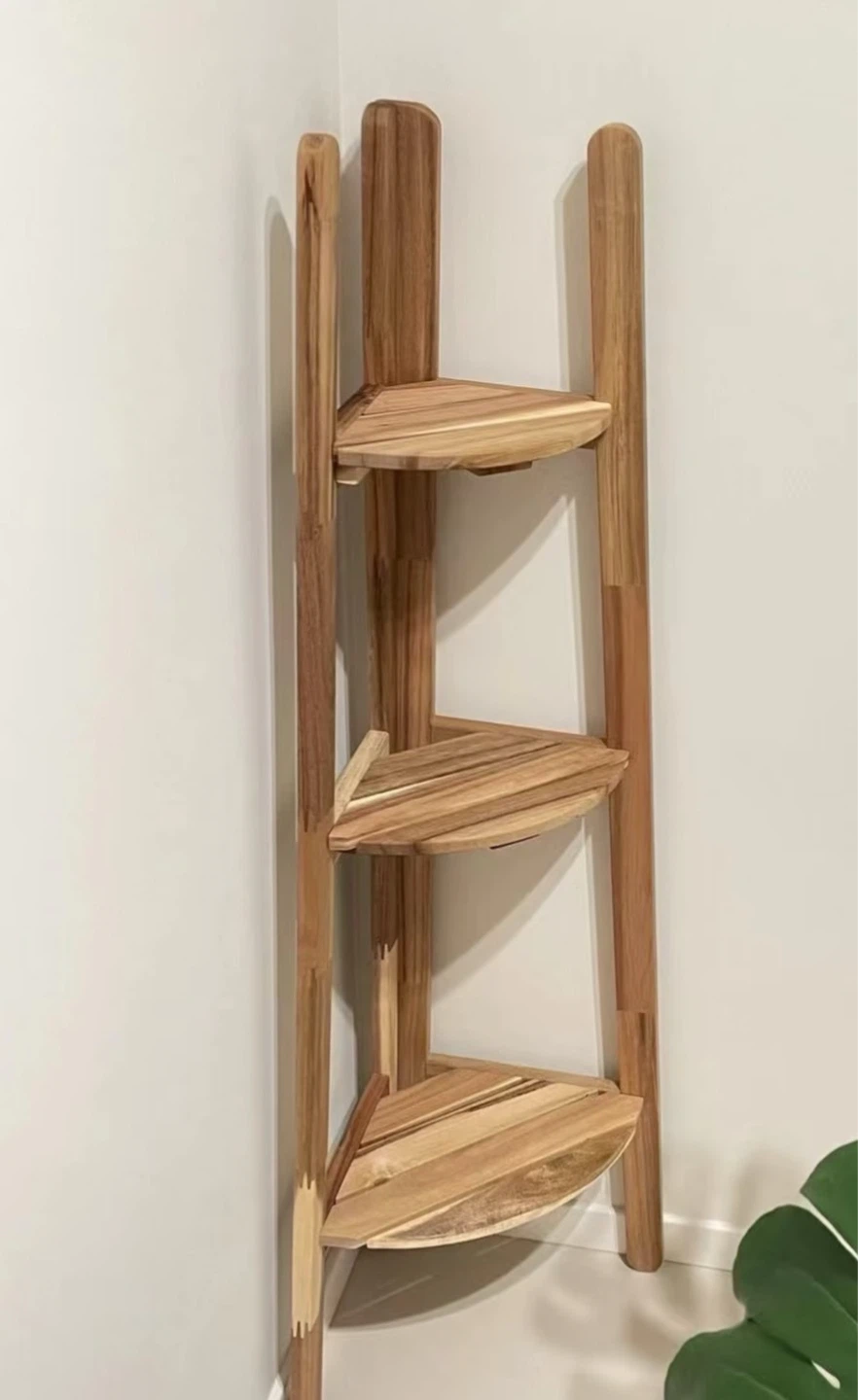 Wooden Ladder Corner Shelf - photo 2