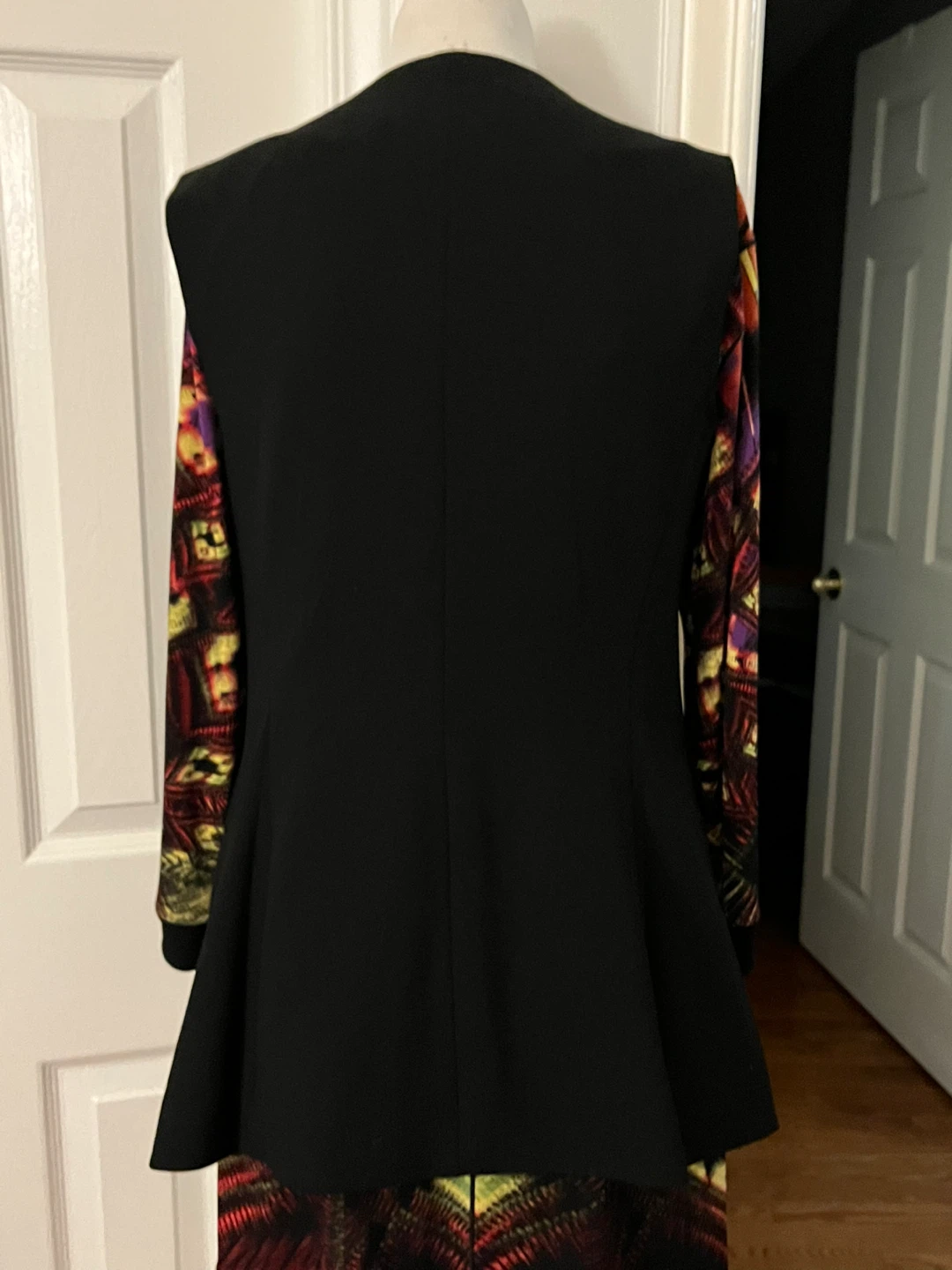 RICKI'S Black Sleeveless Vest with Colorful Print Sleeves - photo 4
