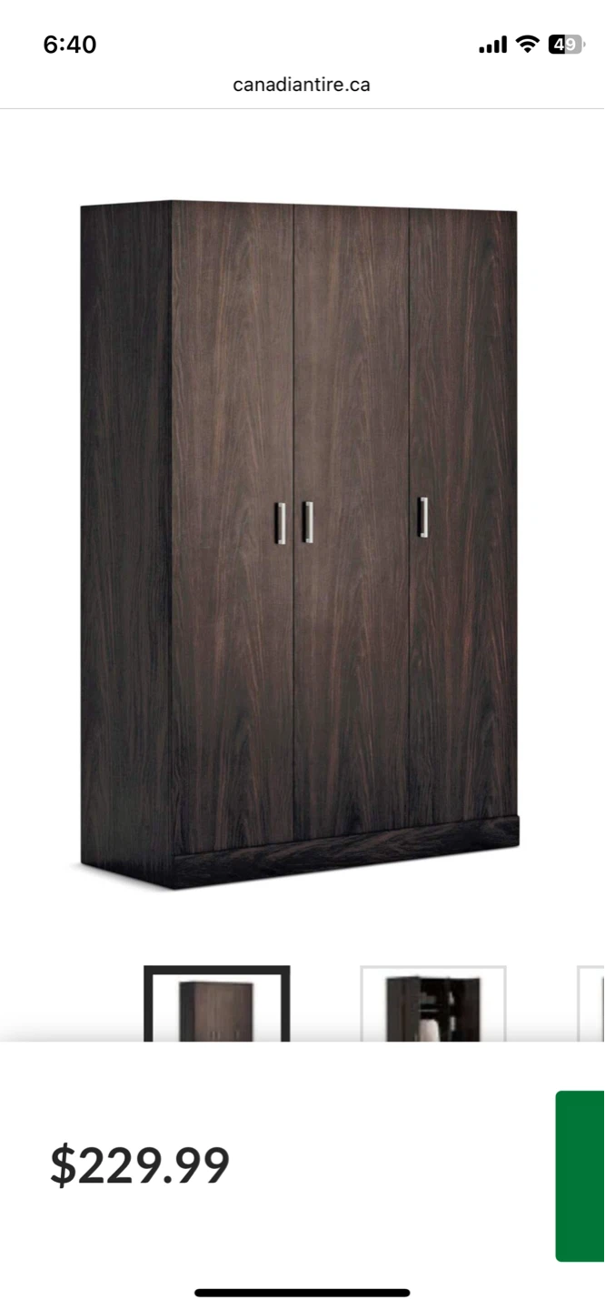 Dark Wood Wardrobe with 3 doors - photo 2