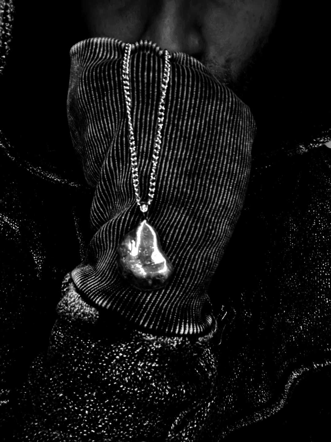 Chunky Silver Pendent