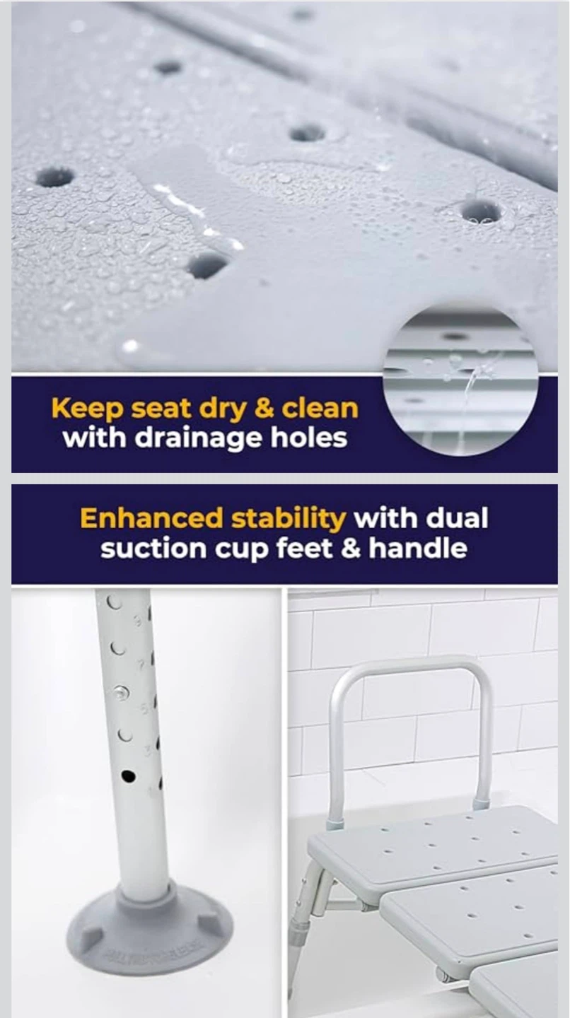 Very New Adjustable Shower Chair with Back and Arms - photo 3