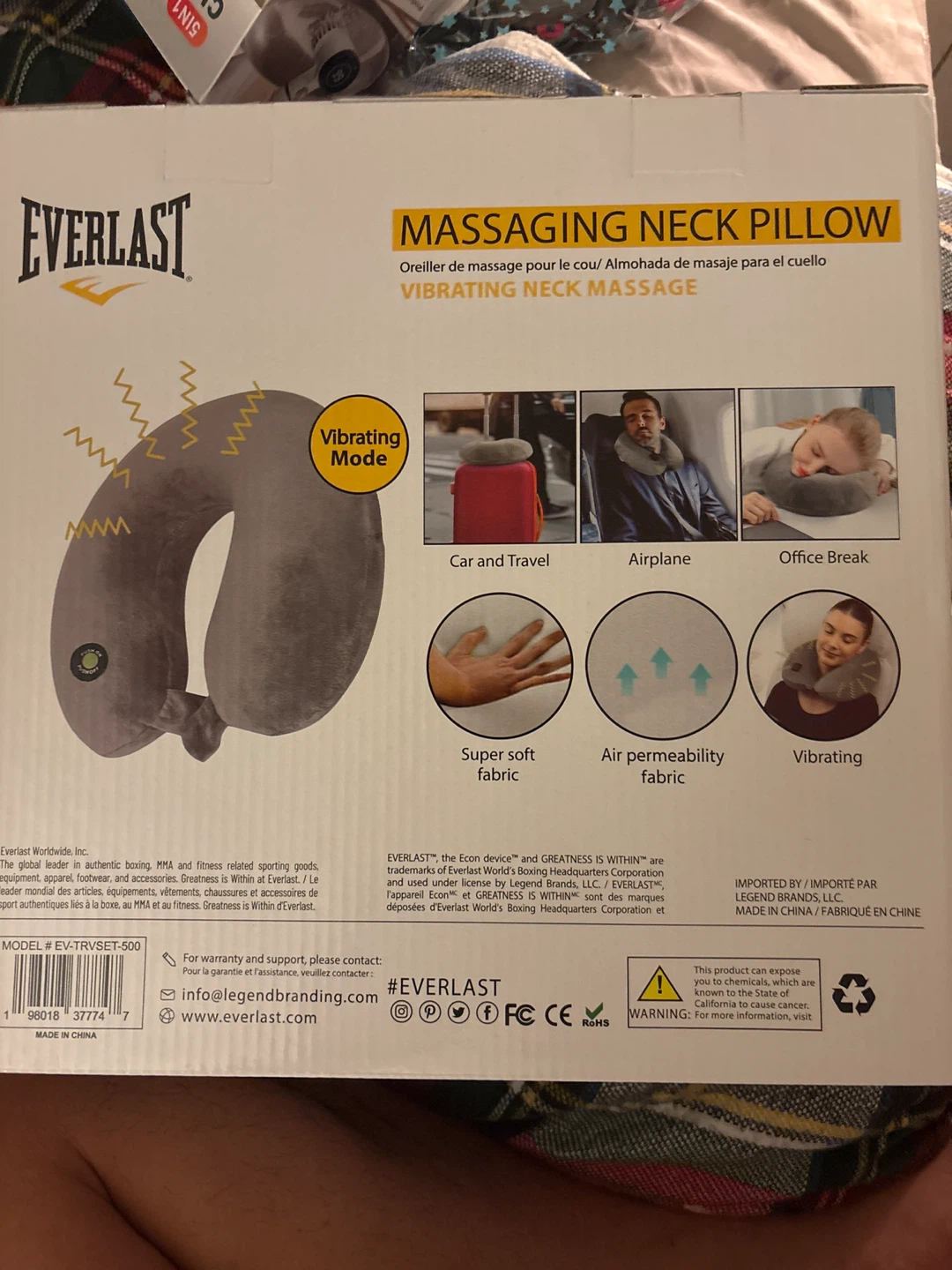 🥕Everlast Massaging Neck Pillow - Vibrating Neck Massage