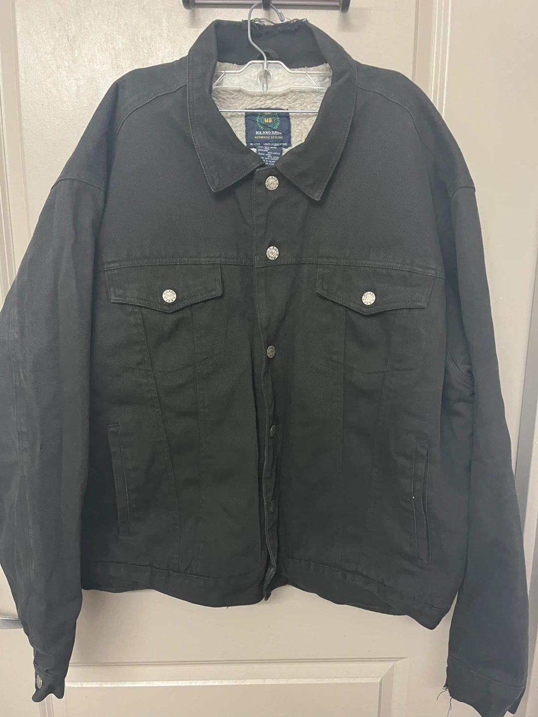 Vintage Milano Bay Fleece Denim Jacket- XL