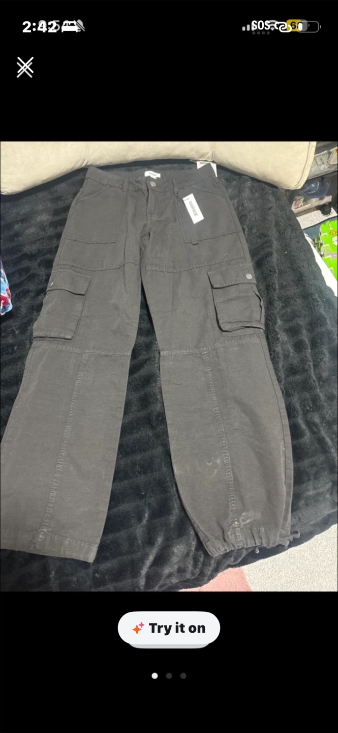 Garage Black Cargo Pants