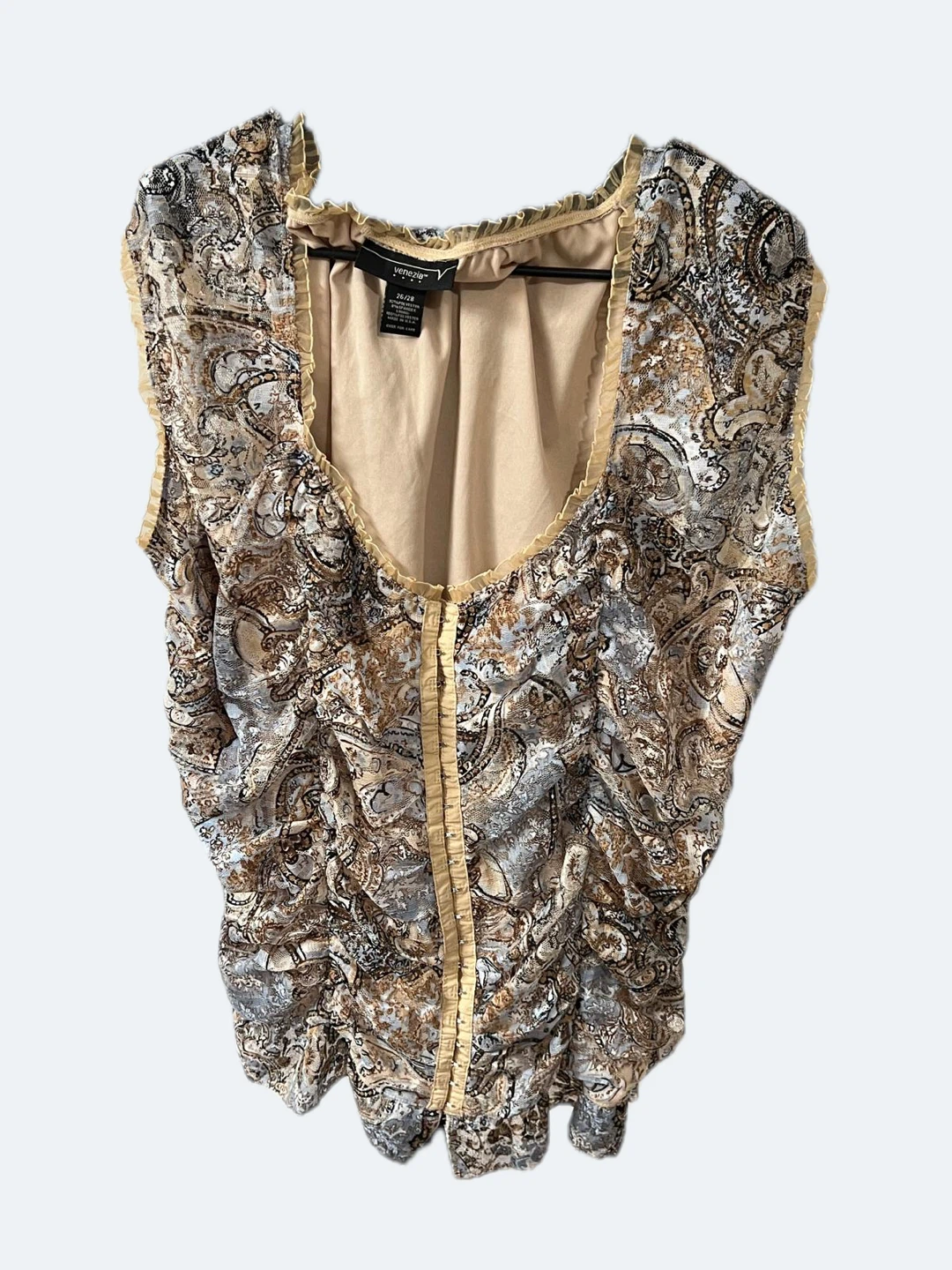 Venezia Paisley Print Ruched Blouse