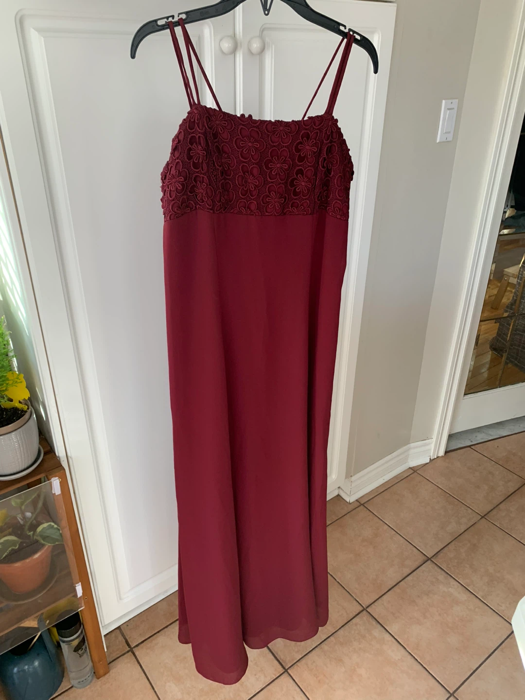 Ladies Prom Gown Party Dress Burgundy (S) - photo 3