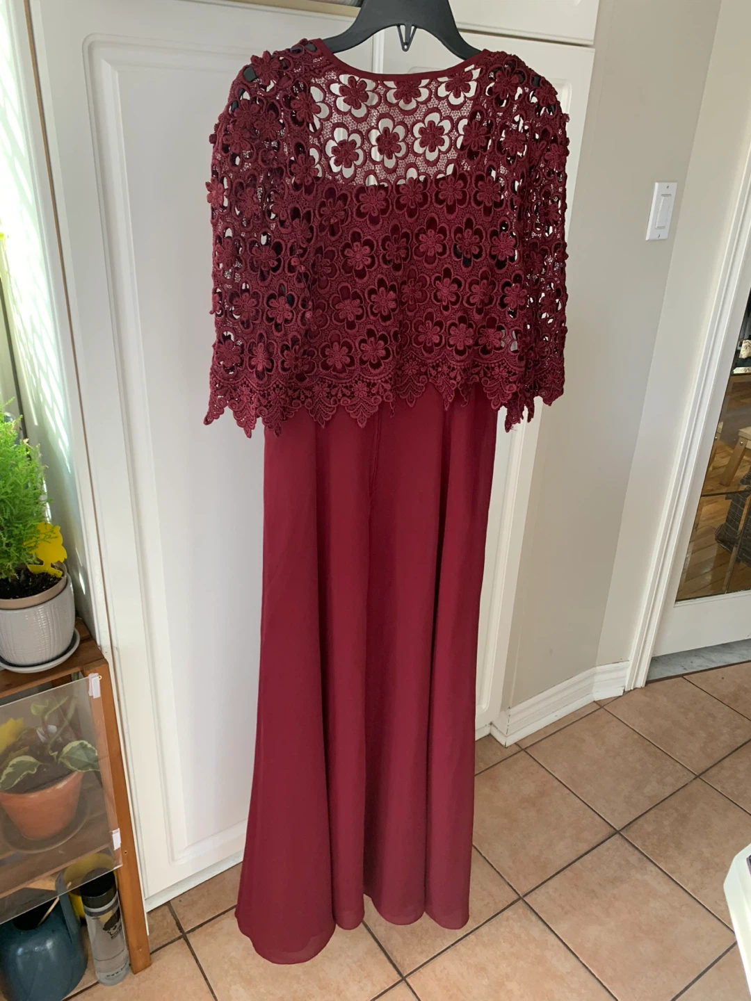 Ladies Prom Gown Party Dress Burgundy (S) - photo 2