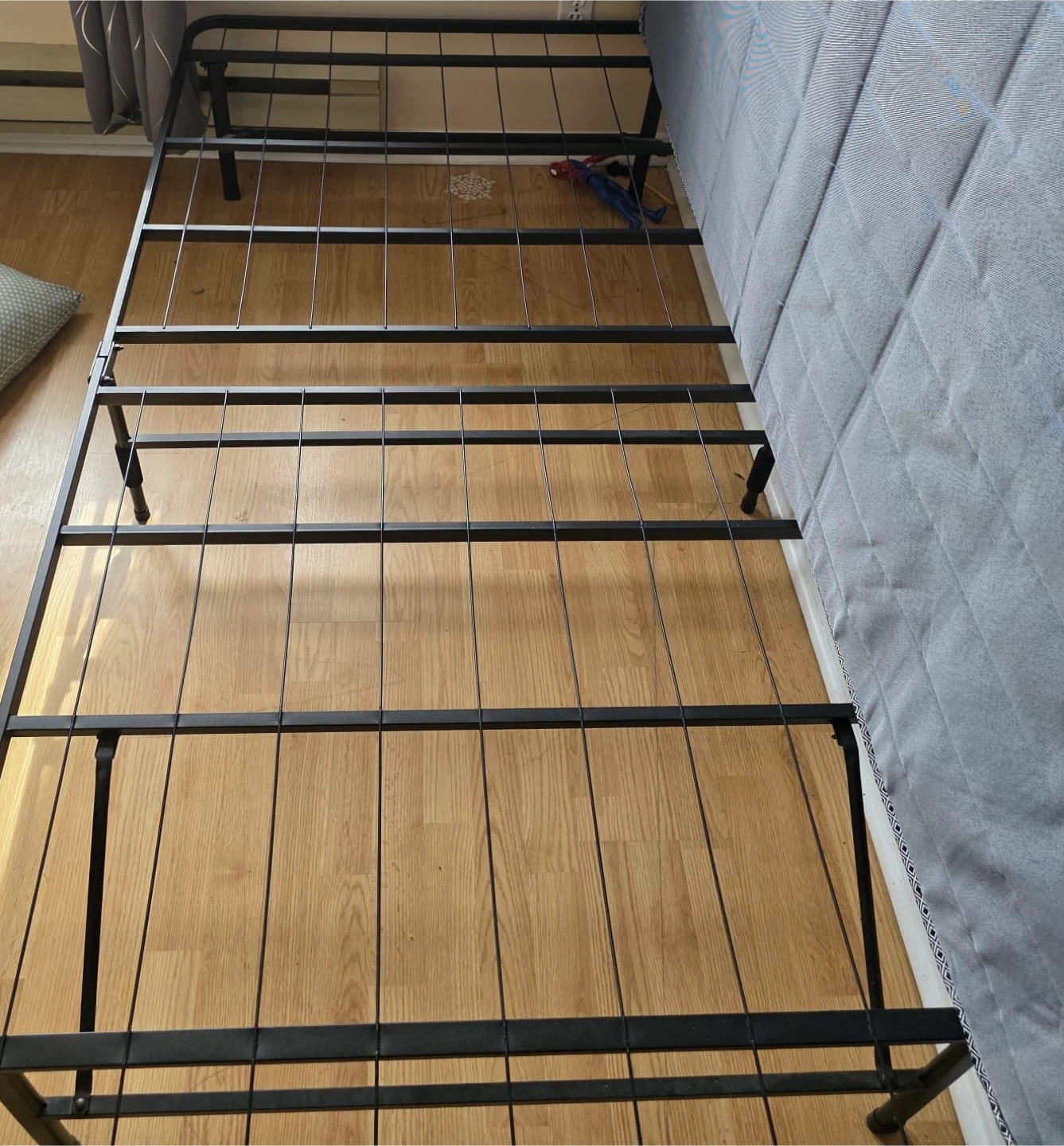 Twin Metal Bed Frame with under bed storage space