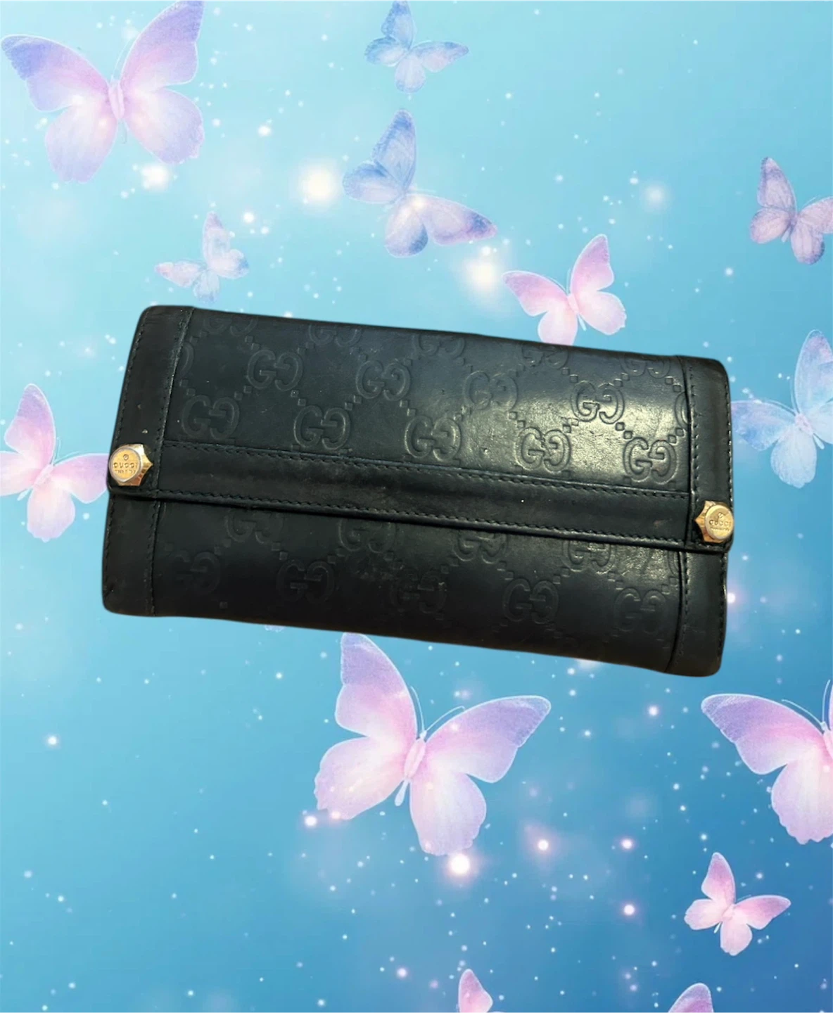 GUCCI GG SIGNATURE “CHARMY GUCCISSIMA” CONTINENTAL WALLET