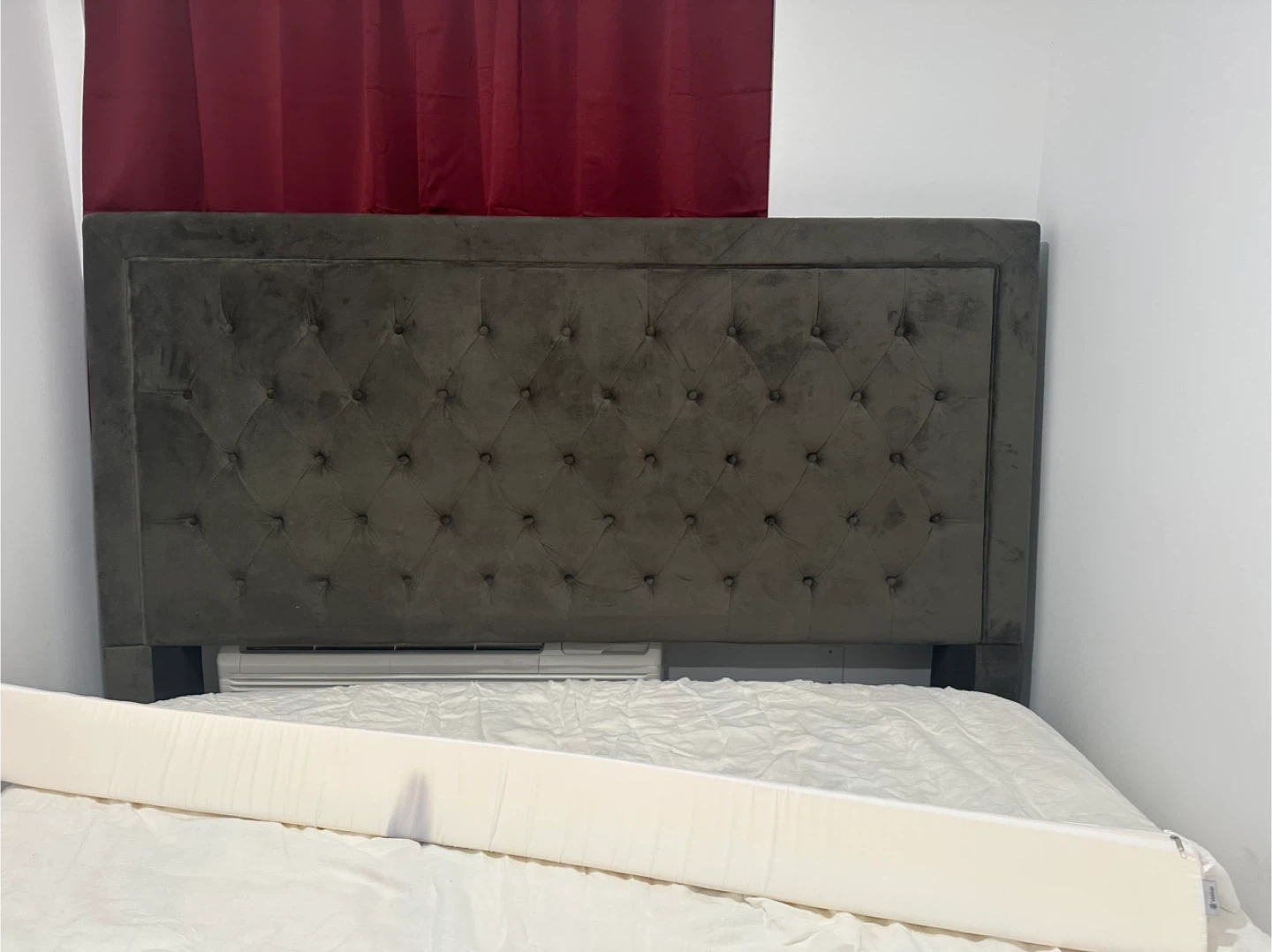 Velvet Tufted Headboard king size 60 inch tall