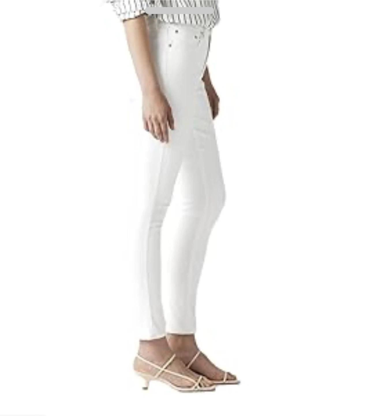 Levi's 721 High Rise Skinny Jeans White Size 26x30 - photo 3
