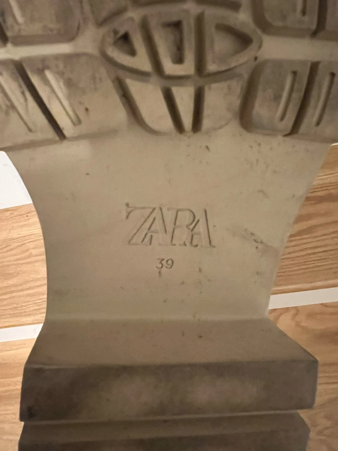 Zara Beige Chunky Sole Boots - Size 39 - photo 3