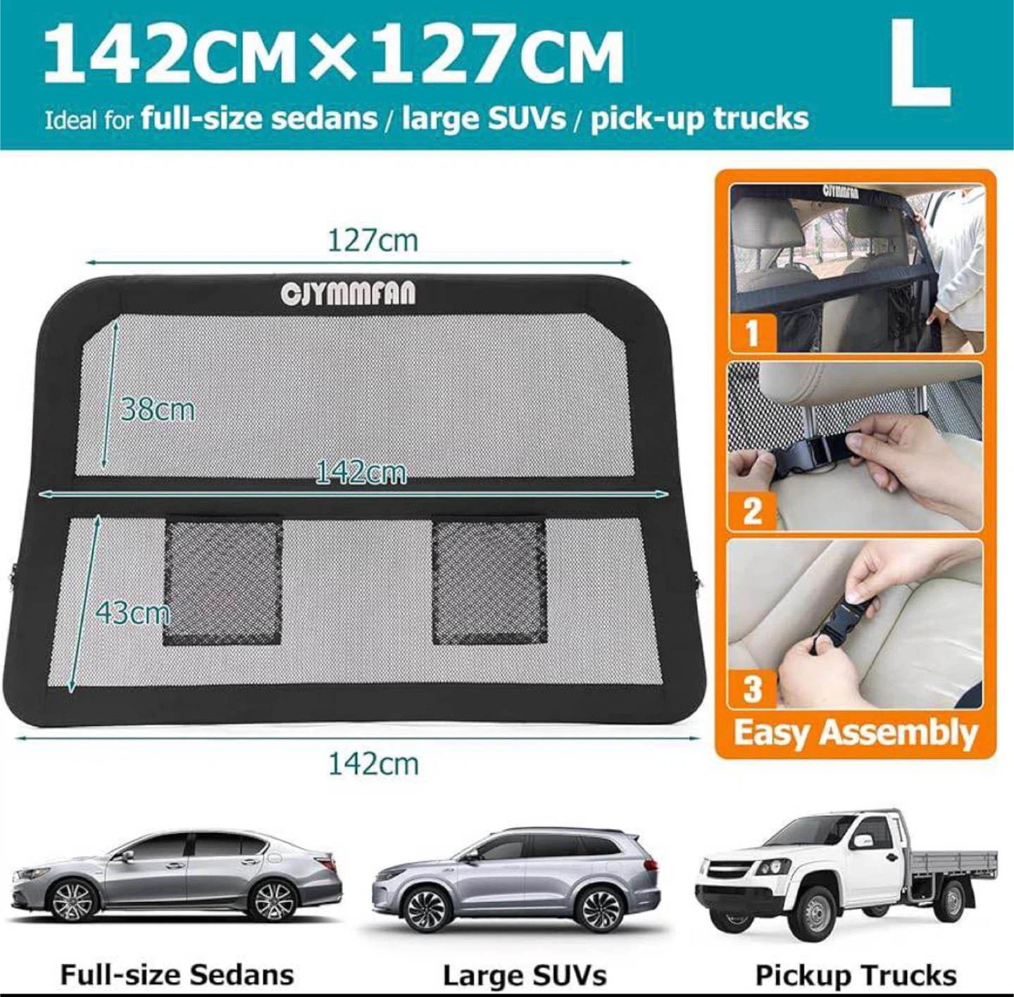 CJYMMFAN Dog Barrier for Car - photo 4