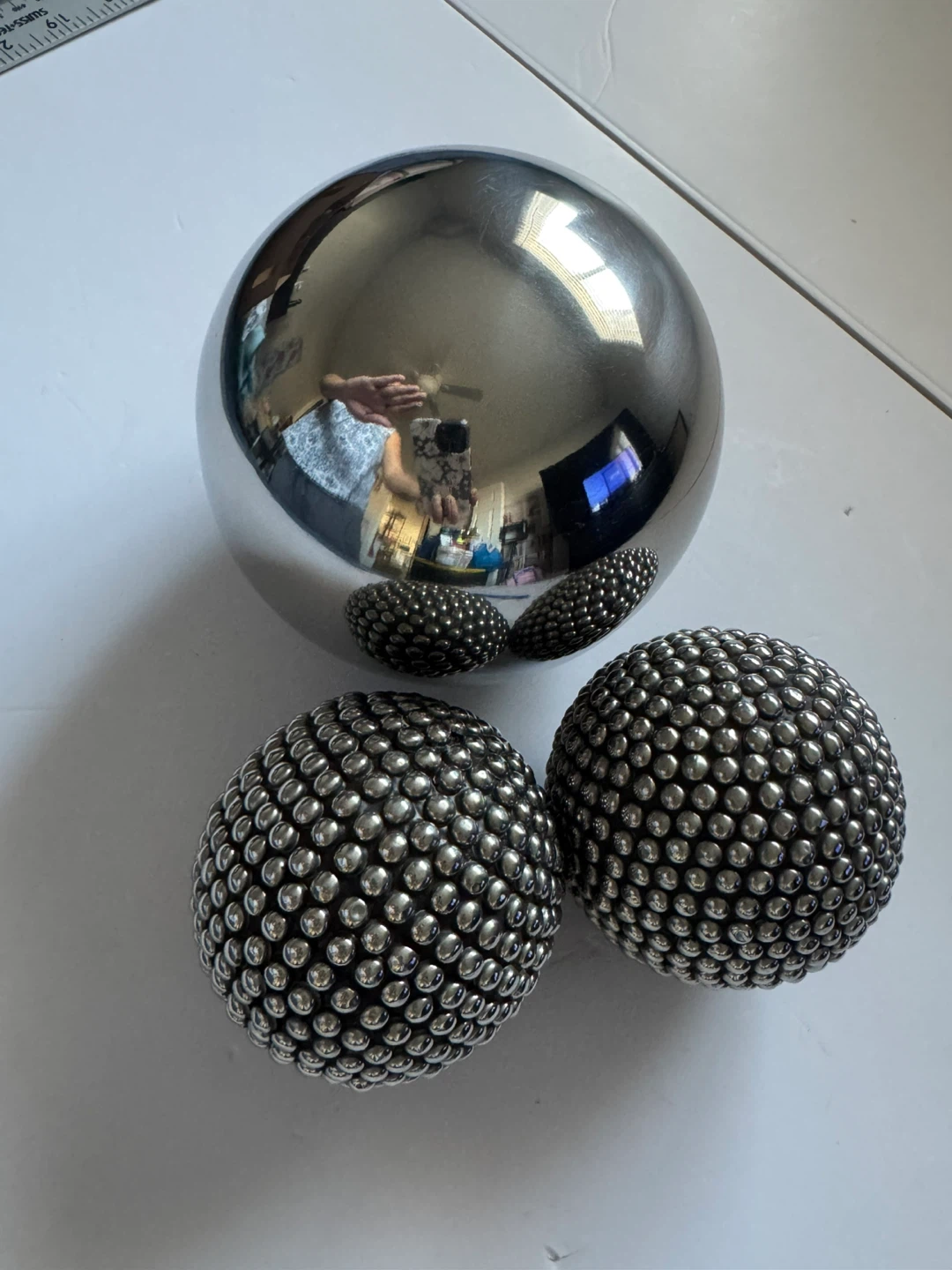 Set of 3 Decorative Metal Spheres perfect for centerpiece - photo 3
