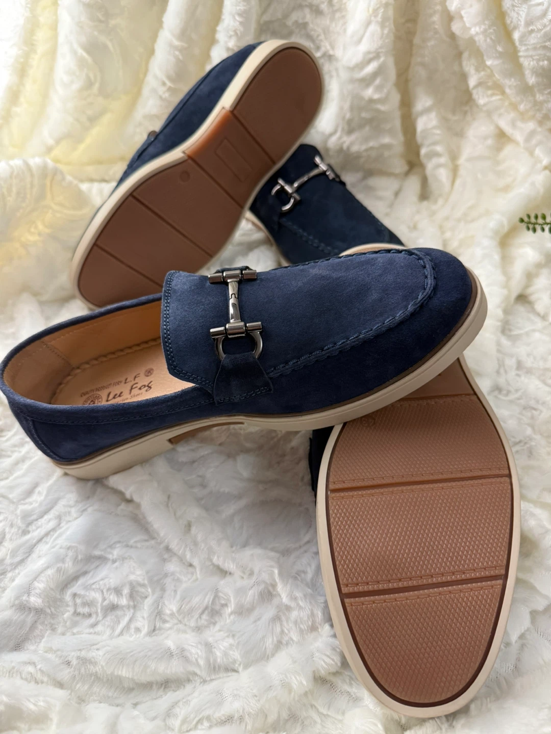 Brand new Navy Suede Loafers with Buckle US 9 ( 43) - photo 3
