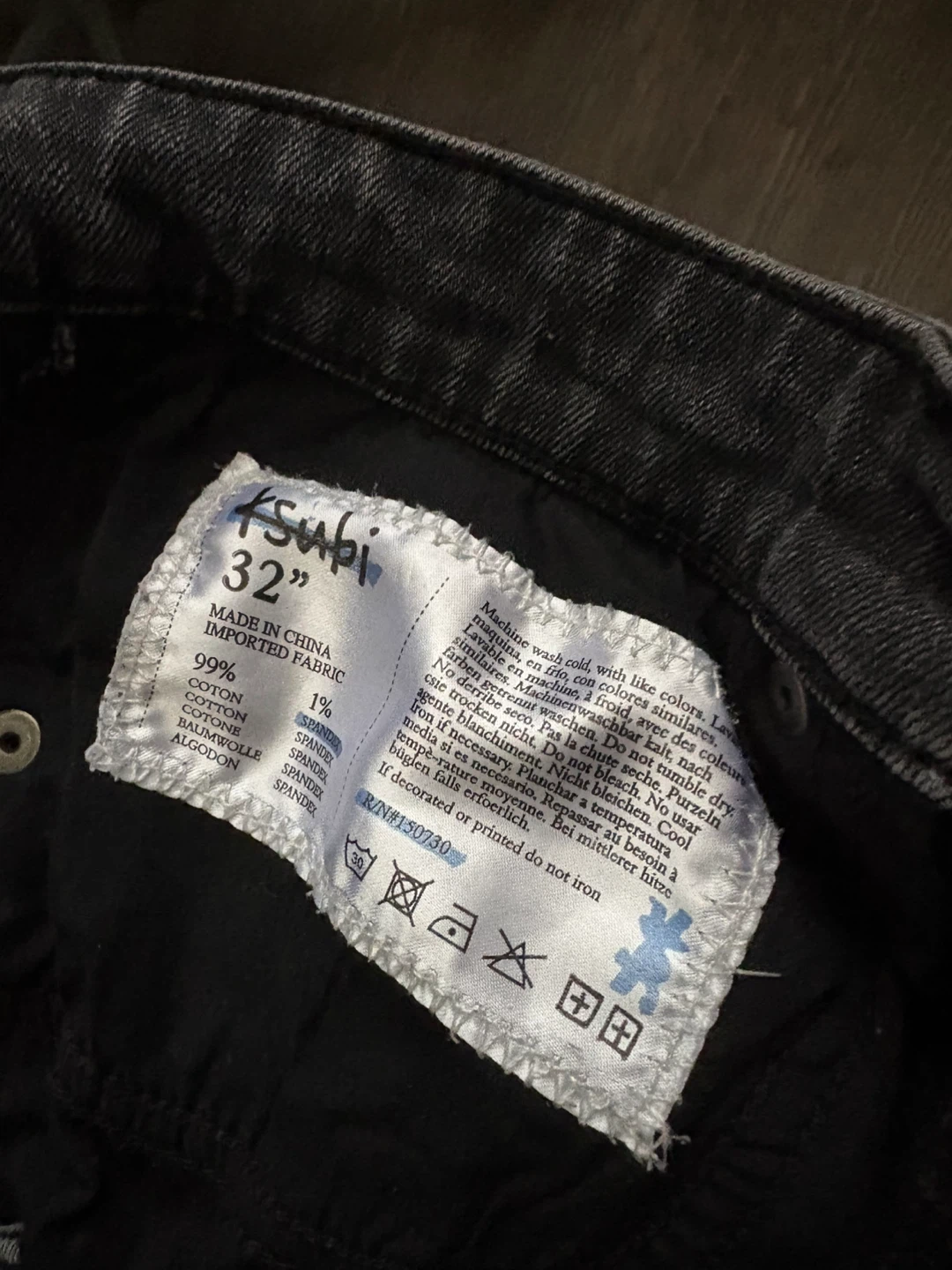 KSubi 32" Grey Denim Jeans - photo 2