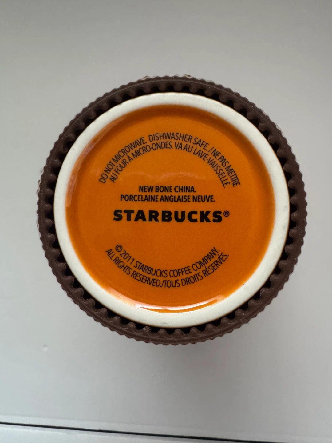Starbucks Orange Ceramic Travel Mug - photo 2