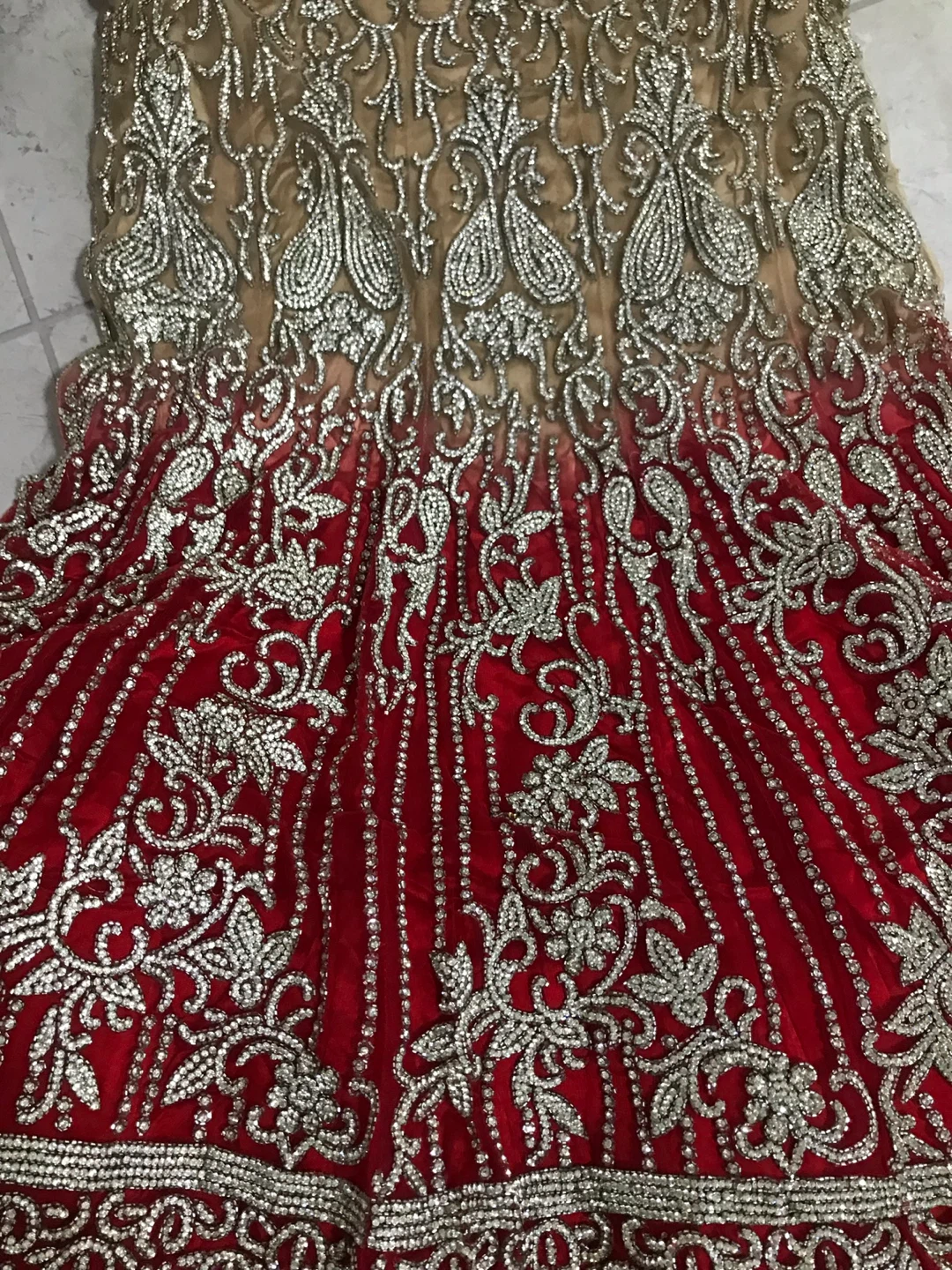 Red Embroidered Lehenga Dupatta Set - photo 3