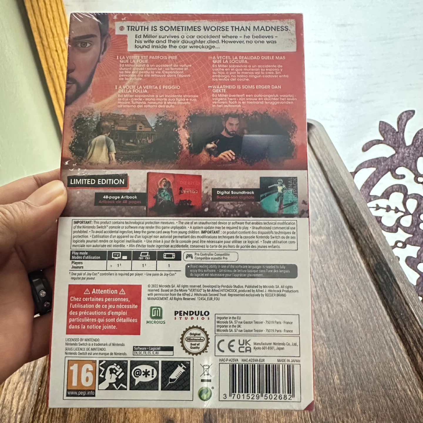 Nintendo Switch Alfred Hitchcock Vertigo Limited Edition Game - photo 2