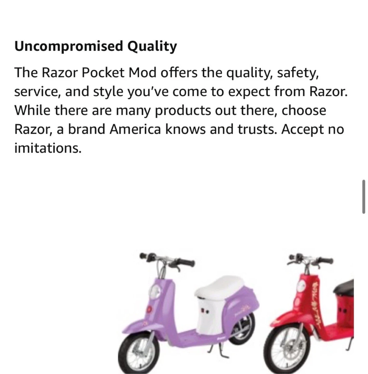 Razor Pocket Mod Electric Scooter - Purple
