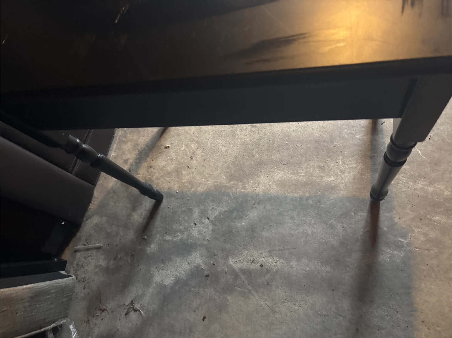 Used Wood accent table with drawer has scratches - photo 4