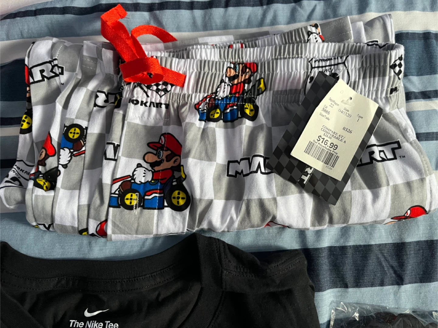 Plushies, men’s pj pants, men’s Nike tshirts, and dry fit gloves - photo 2