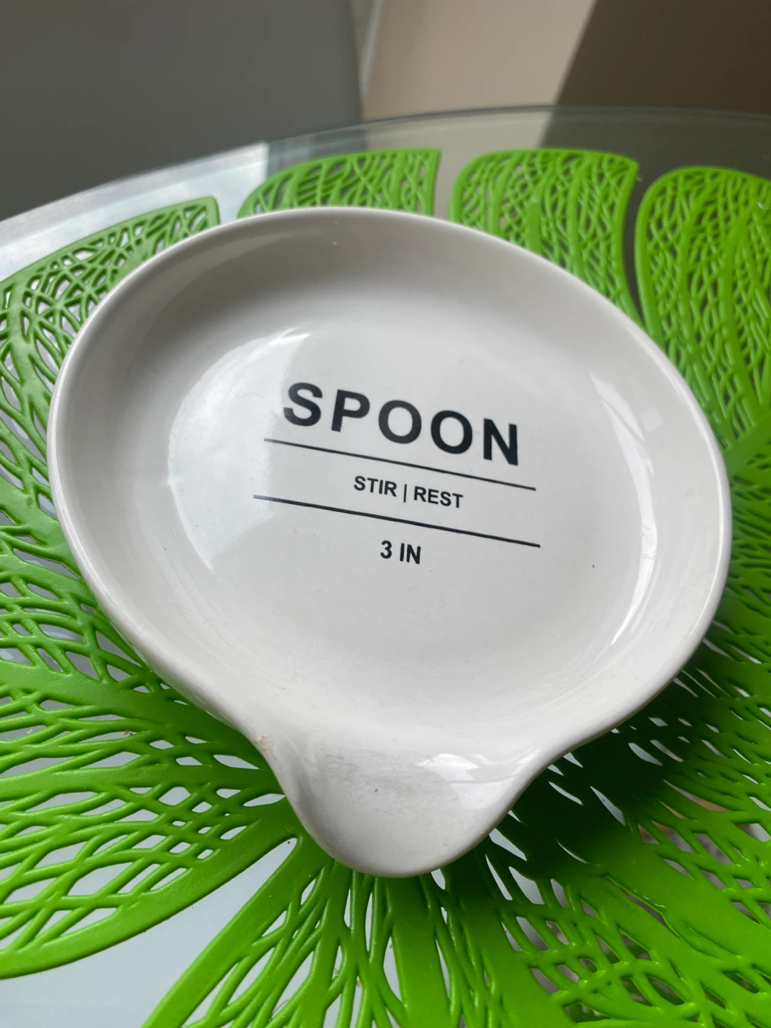 White Ceramic Spoon Rest