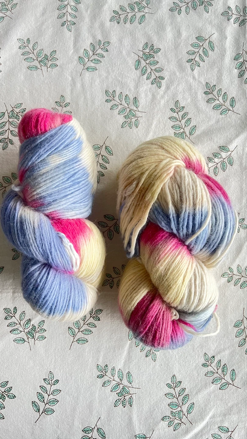 360g Hand-Dyed Wool Blend Yarn - Colorful Variegated