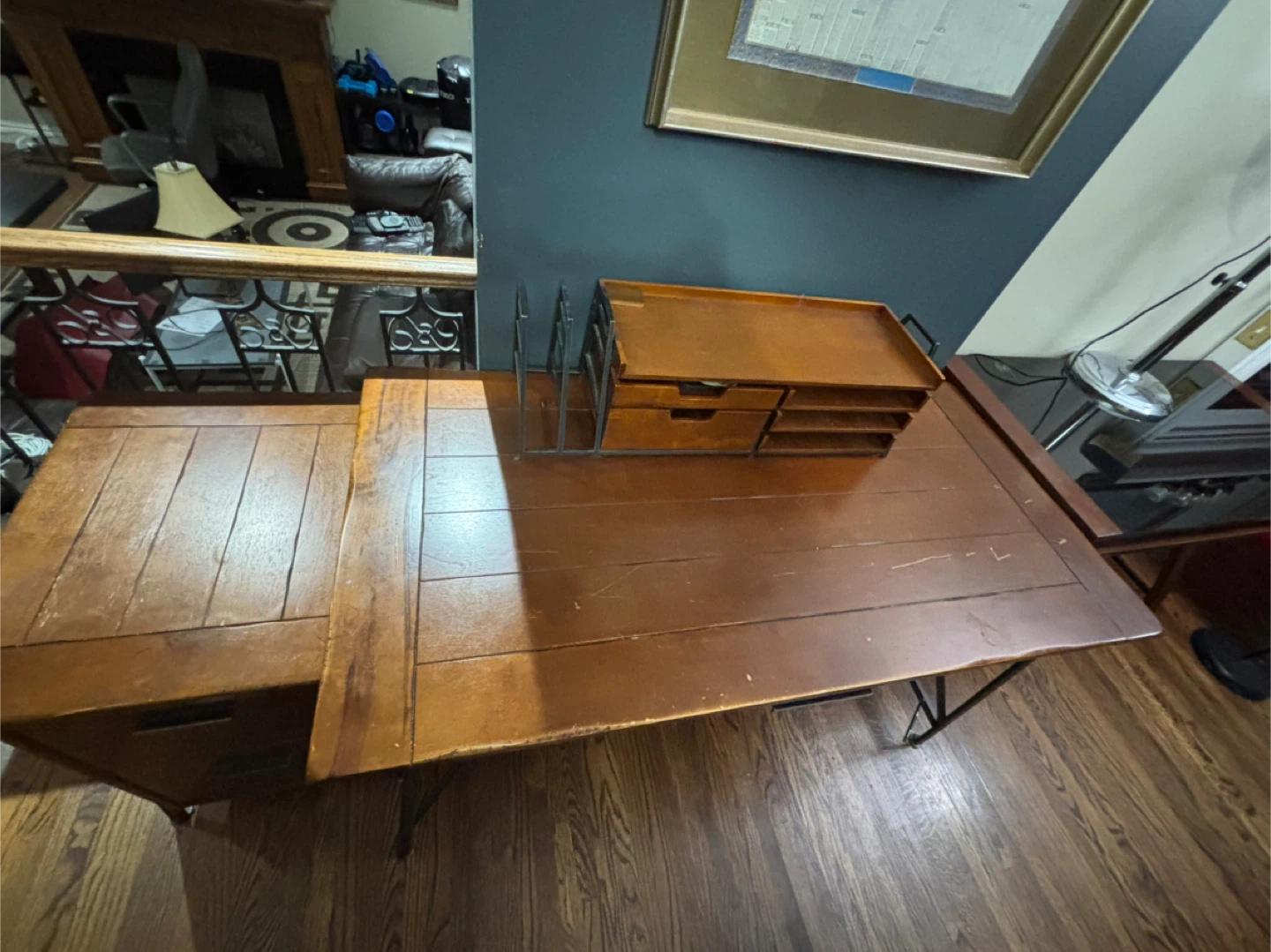 Desk with filing Cabinet - photo 3