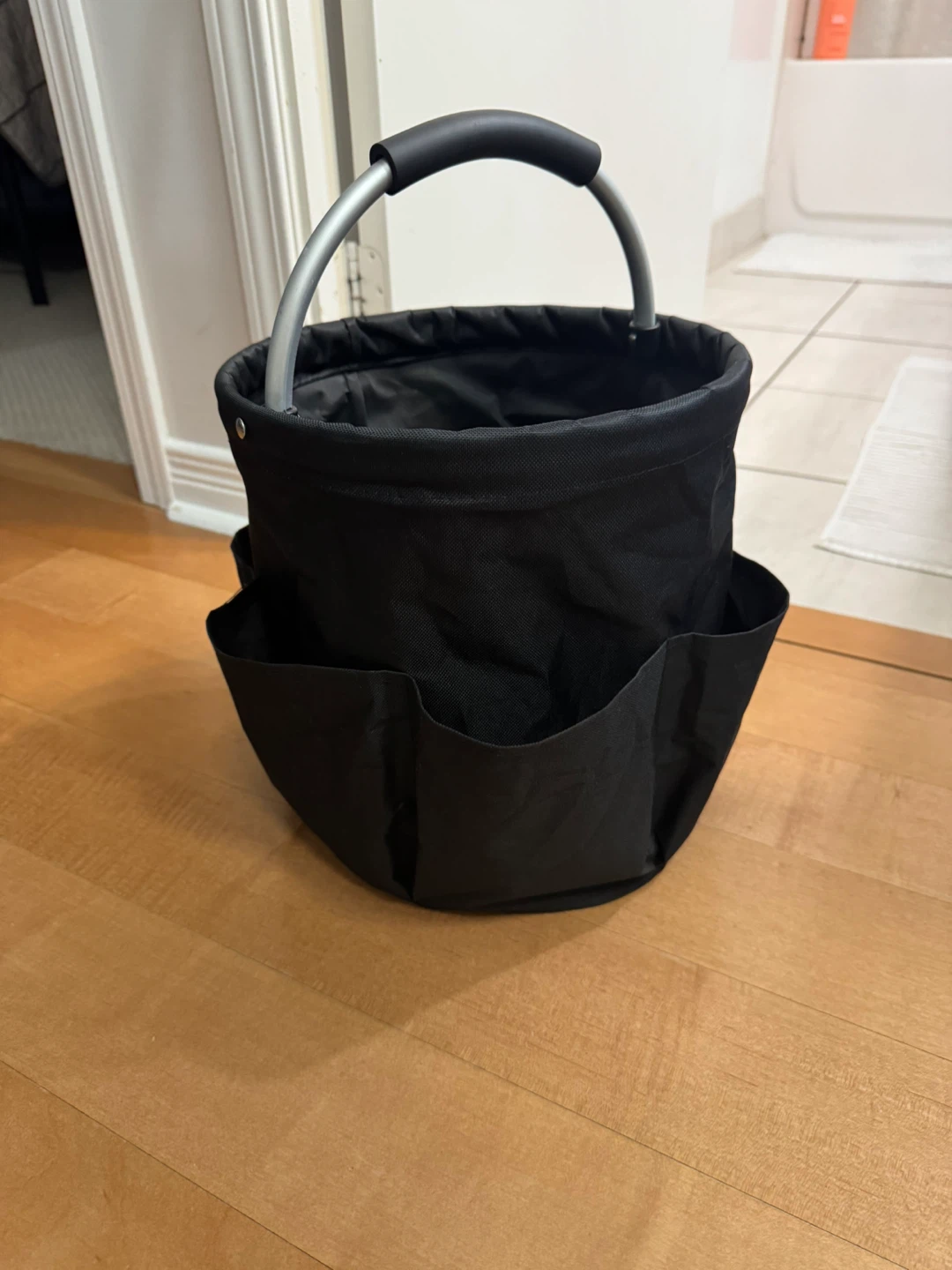 Black Collapsible Caddy Tote Bag with Pockets - photo 2