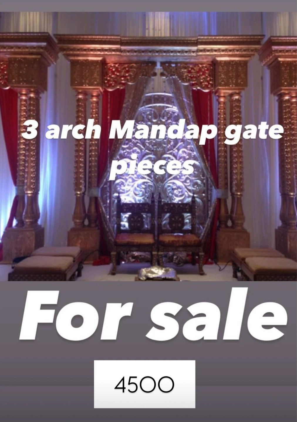3 Arch Mandap Gate Pieces