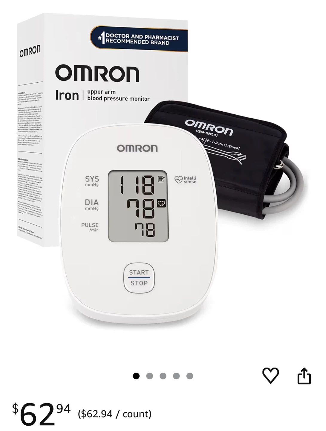 OMRON blood pressure monitor NEW - photo 3